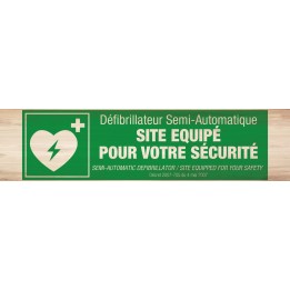Présence d'un défibrilateur sur site