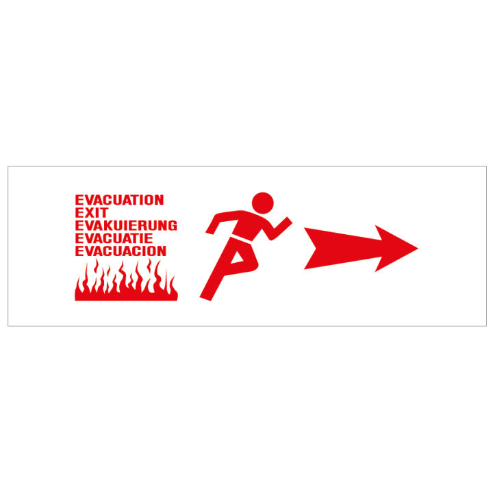 Sentido de evacuación Inundación retrorreflectante