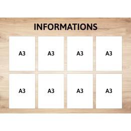 Panneau clip d'informations 8 x A4 portrait