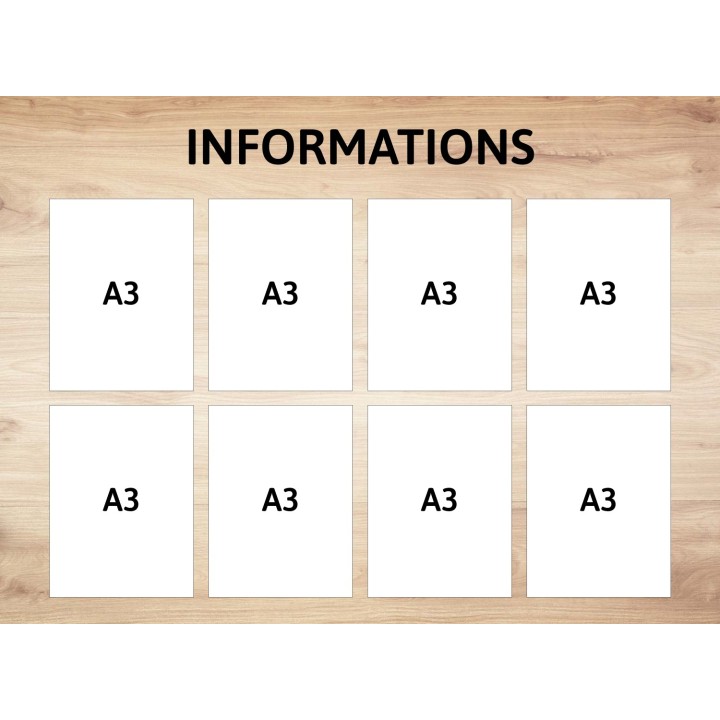 Info clip panel 8 x A4 portrait