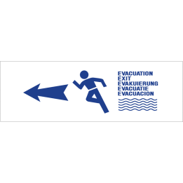 Sentido de evacuación Inundación retrorreflectante