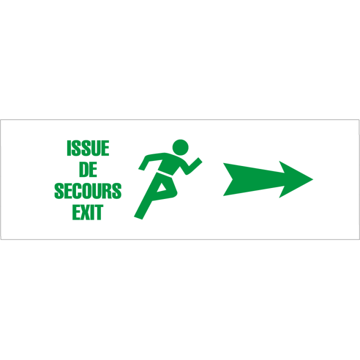 Issue de secours rétro-réfléchissant
