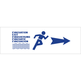 Issue de secours rétro-réfléchissant