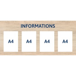 Panneau clip d'informations 4 x A4 portrait