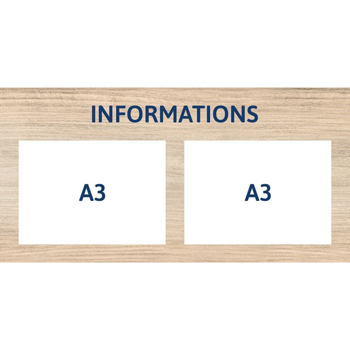 Info clip panel 2 x A3 landscape