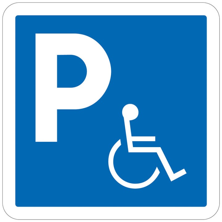 Disabled parking space sign