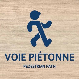 Panneau voie piétonne