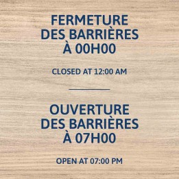 Barrier opening hours