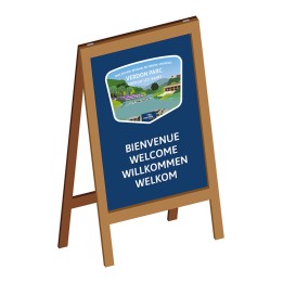 Pavement sign - Welcome crest
