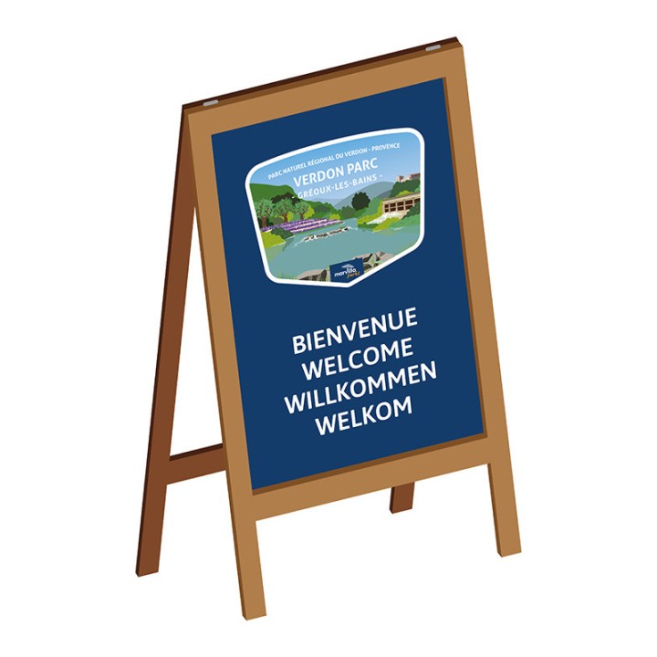 Pavement sign - Welcome crest