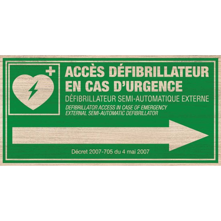 Directionnel défibrilateur à droite