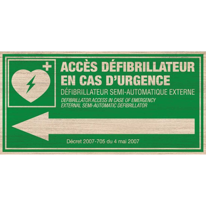 Direccional desfibrilador a la izquierda