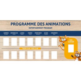 Programme des animations en dibond