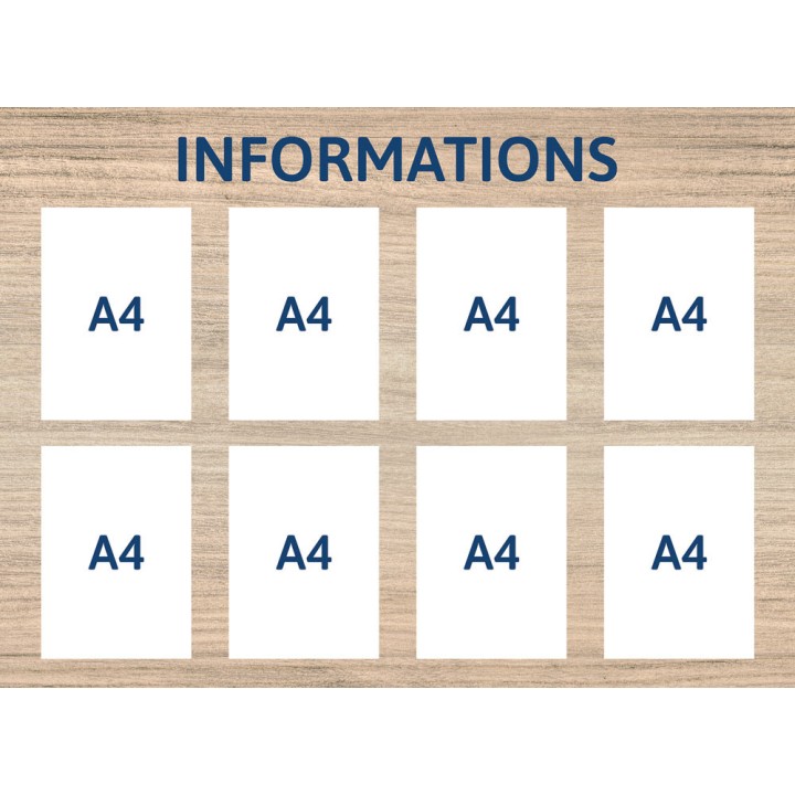 Panel clip informativo 8 x A4 vertical