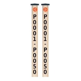 Poteau de numérotation des allées