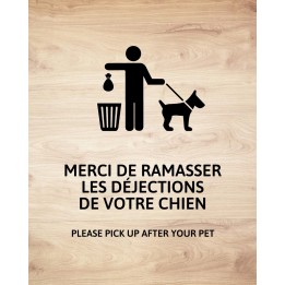 Merci de ramasser les déjections