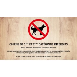 Chiens de catégorie 1 et 2